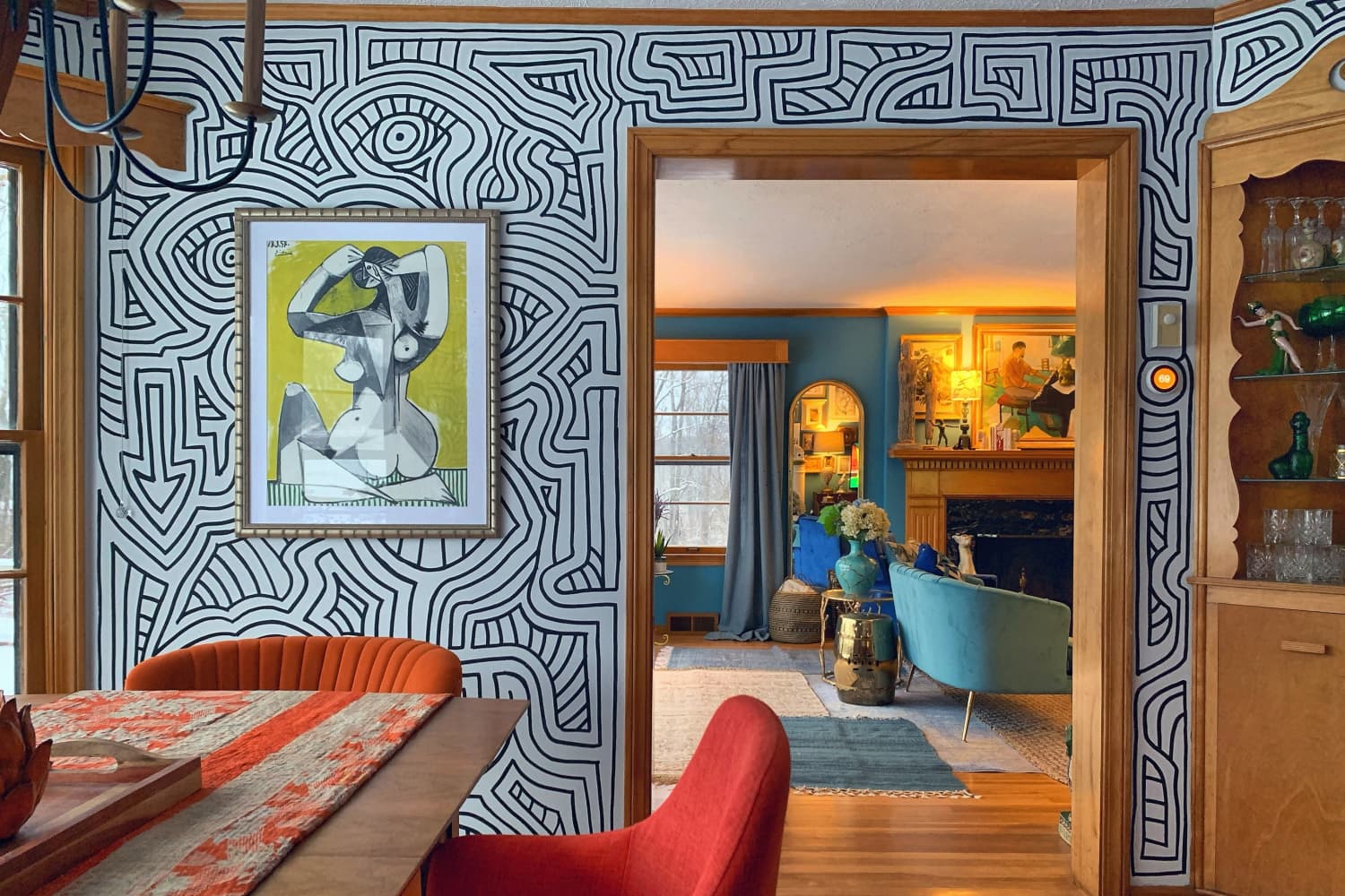 Here's How to Use a Curtain as a Room Divider to Define a Big, Open